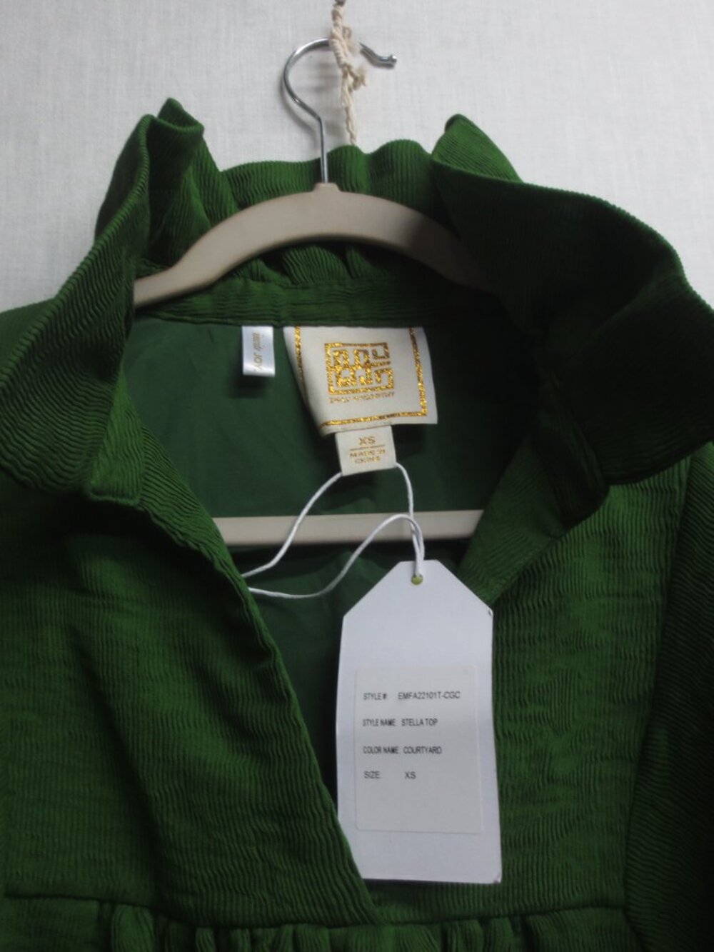 EMILY MCCARTHY WOMENS STELLA TOP - COURTYARD GREEN - X-SMALL - Picture 2 of 11